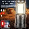 30W LED+COB High Power Flashlight USB Rechargeable 800LM Zoomable Flashlight