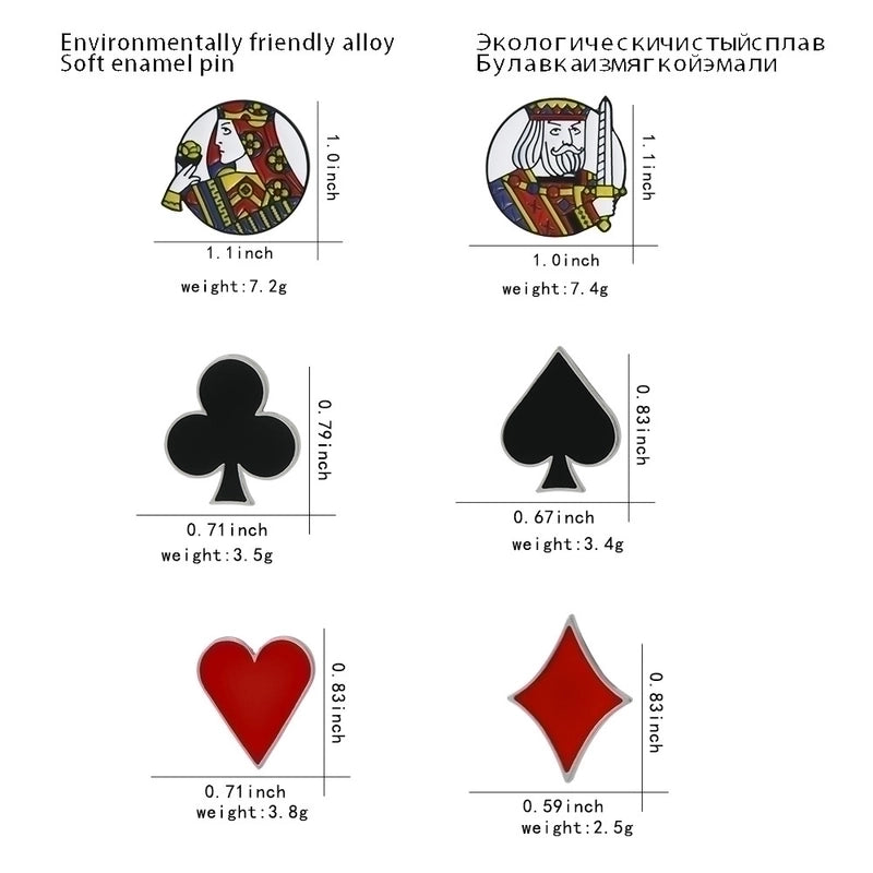 Casual Pin Poker Alloy Enamel Unisex Brooches