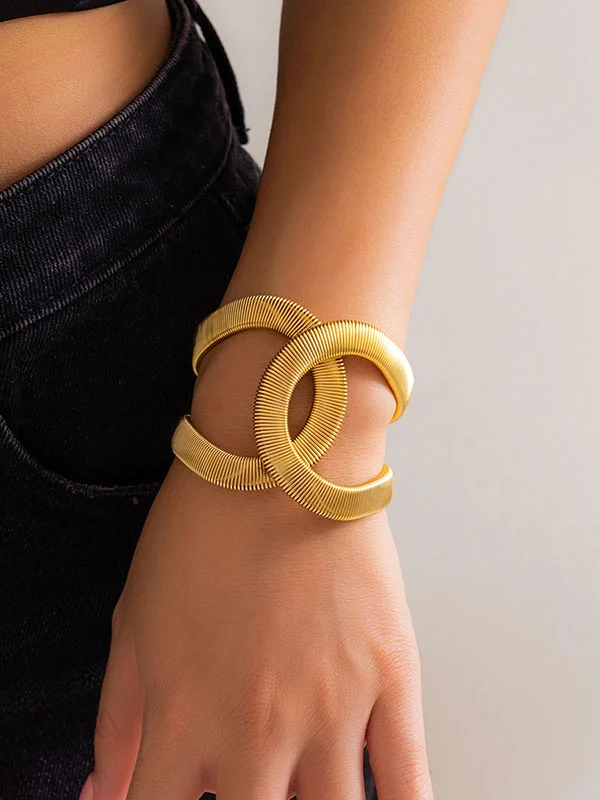 Solid Color Snake Chain Hollow Geometric Bracelet Accessories