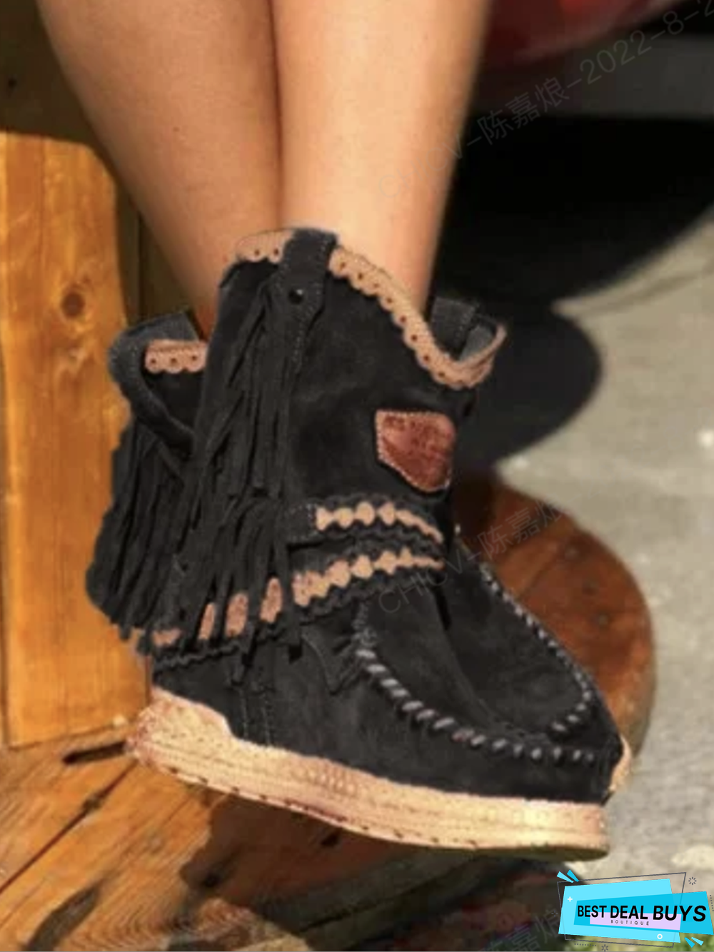 Vintage Tassel Fashion Women Boots