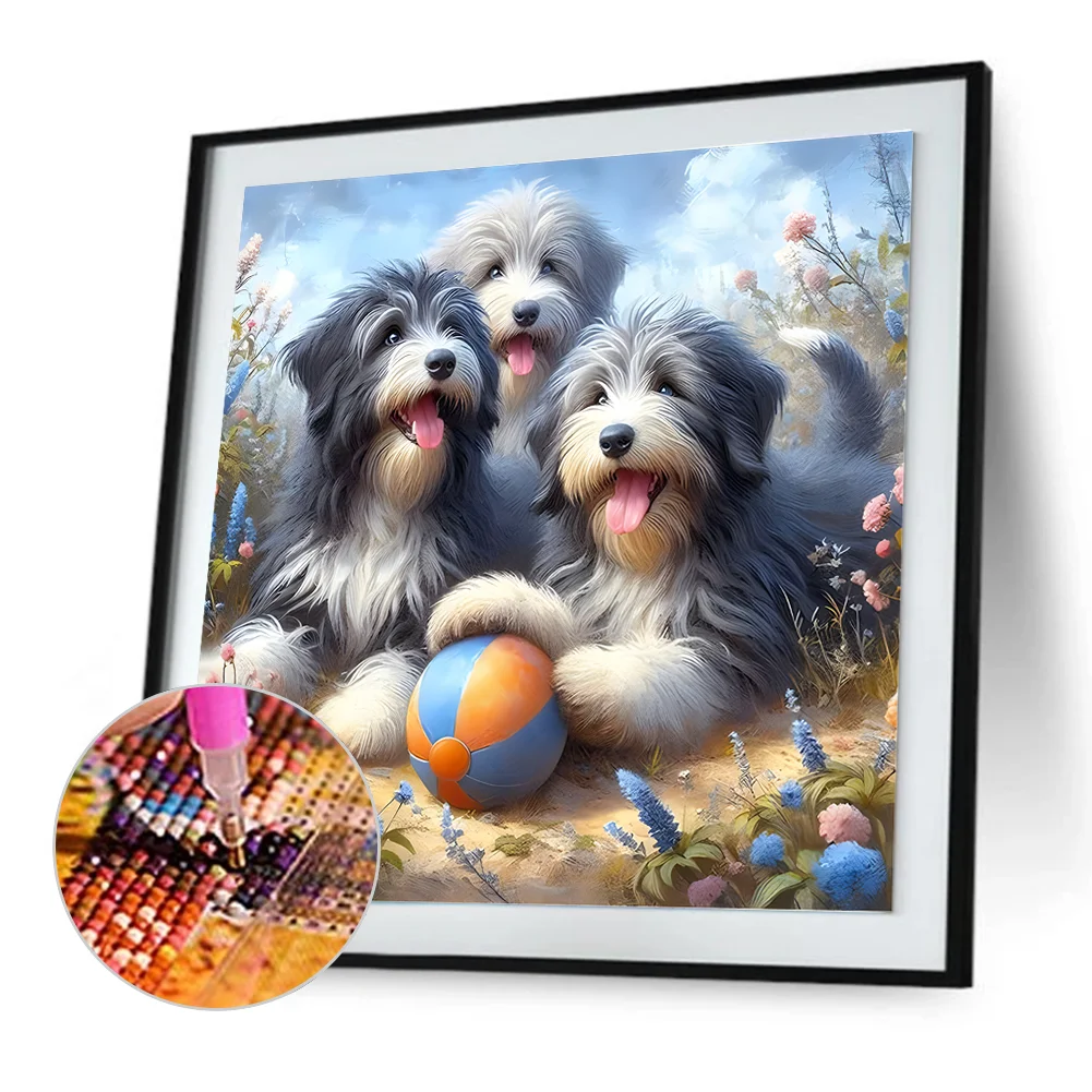 Diamond Painting - Full Round Drill - Dog(Canvas|30*30cm)
