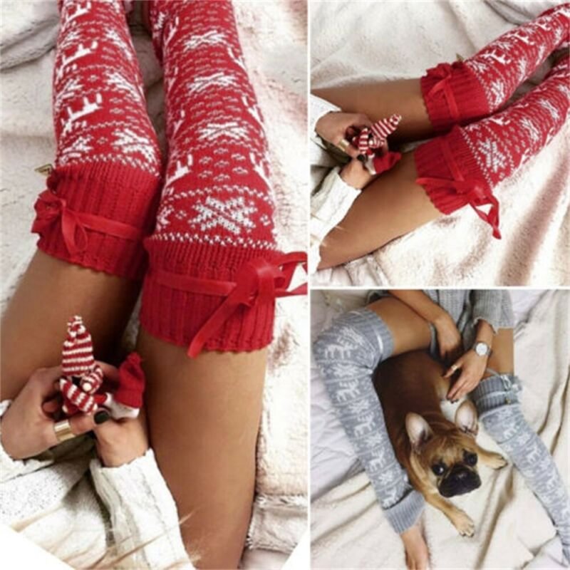 Winter Christmas Leg Warmers New Women Knitted Woolen Leg Warmer Keep Warm Thermal Knittings Xmas Merry Christmas 2019 Hot