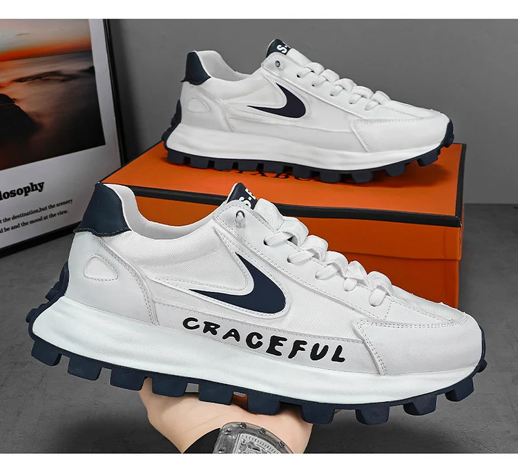 Cyebye Popular Shoes 2025 New Men's Sneakers Thick Sole Fashion Men Casual Sneakers Quality Low Top Comfortable Outdoor on-slip Man Running Shoes Hot