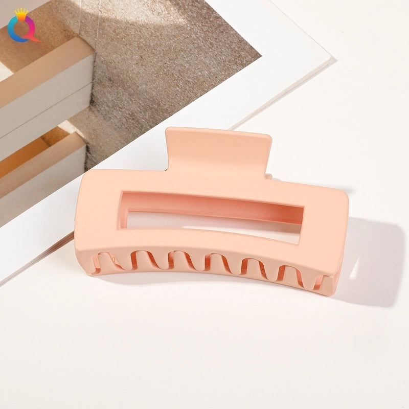 Minimalist Solid Color Plastic Hair Claws