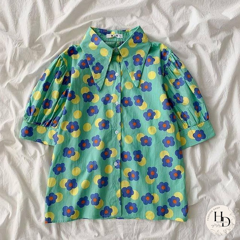 Casual Basic Short Sleeve Blouse Women V-neck Loose Office Formal Shirt Female Fashion Blue Yellow Cardigan Tops