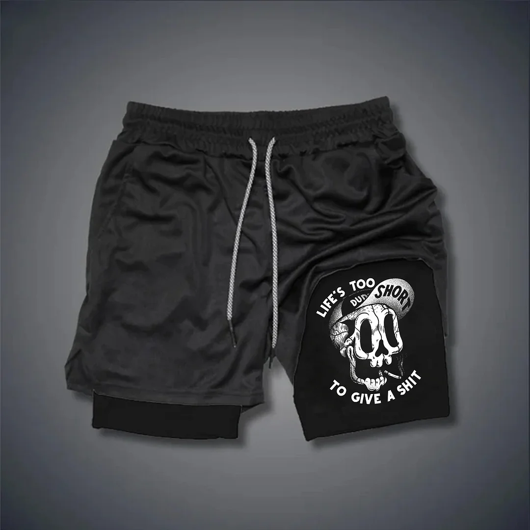Life's Too Short To Give A Shit Print Men's Shorts -  