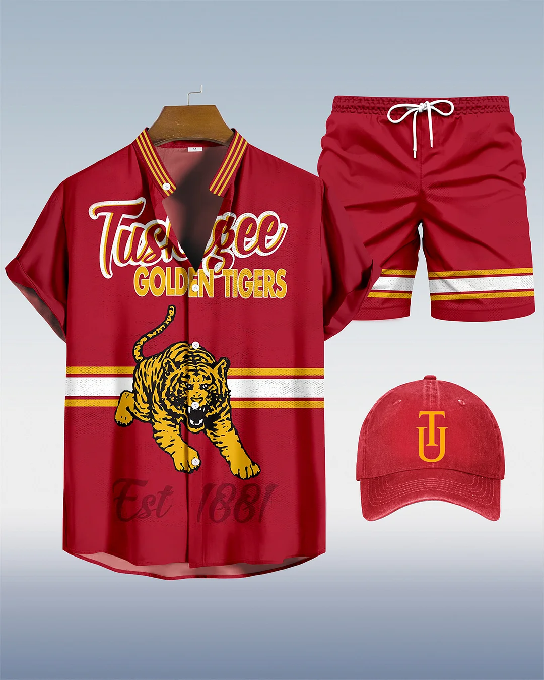 Tuskegee University Shirt Three-Piece Set 069