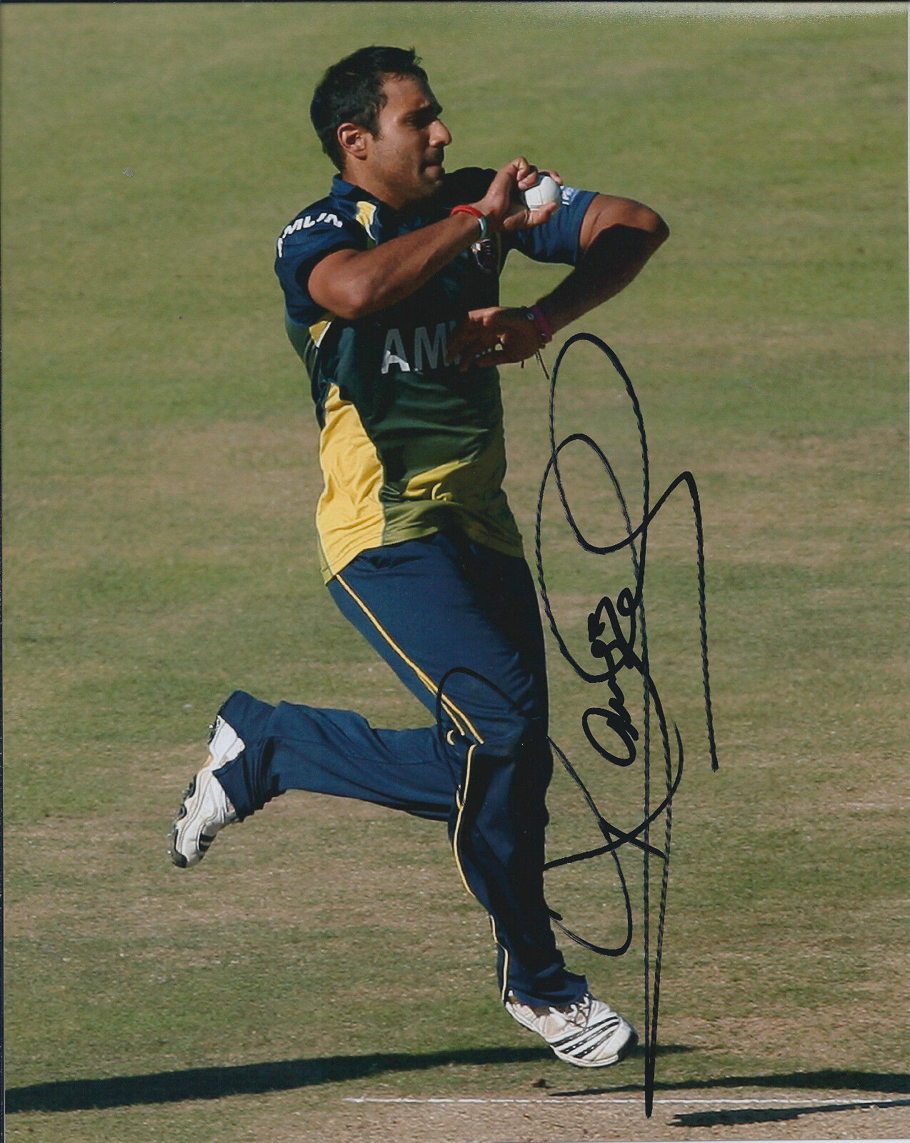 Ravi BOPARA Signed Autograph 10x8 Photo Poster painting AFTAL COA Essex Cricket Bowler