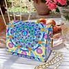 (US Local)DIY Mandala Diamond Art Wooden Coin Pouch with Chain 5D Diamond Painting Purse