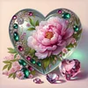 (US Local)Heart Peony -11CT Stamped Cross Stitch Kit(40x40cm)