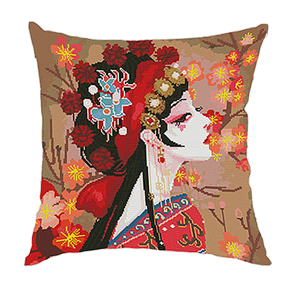 

Beijing Opera - 11CT Stamped Cross Stitch - Pillowcase, 501 Original