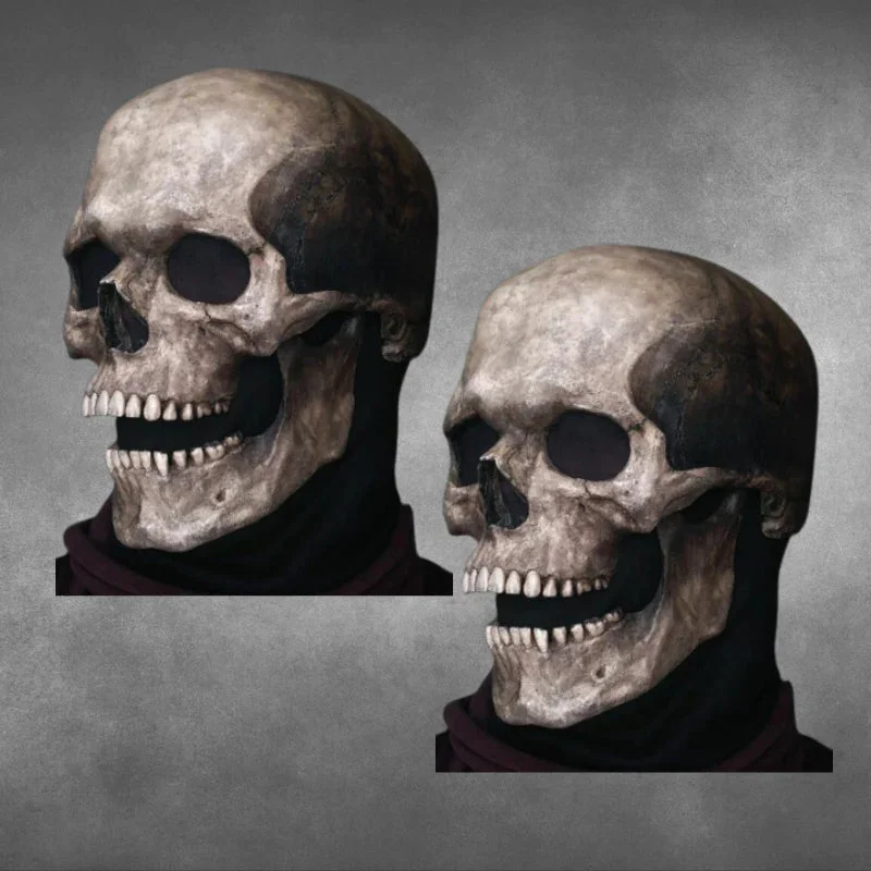 Full Head Skull Mask with Movable Jaw