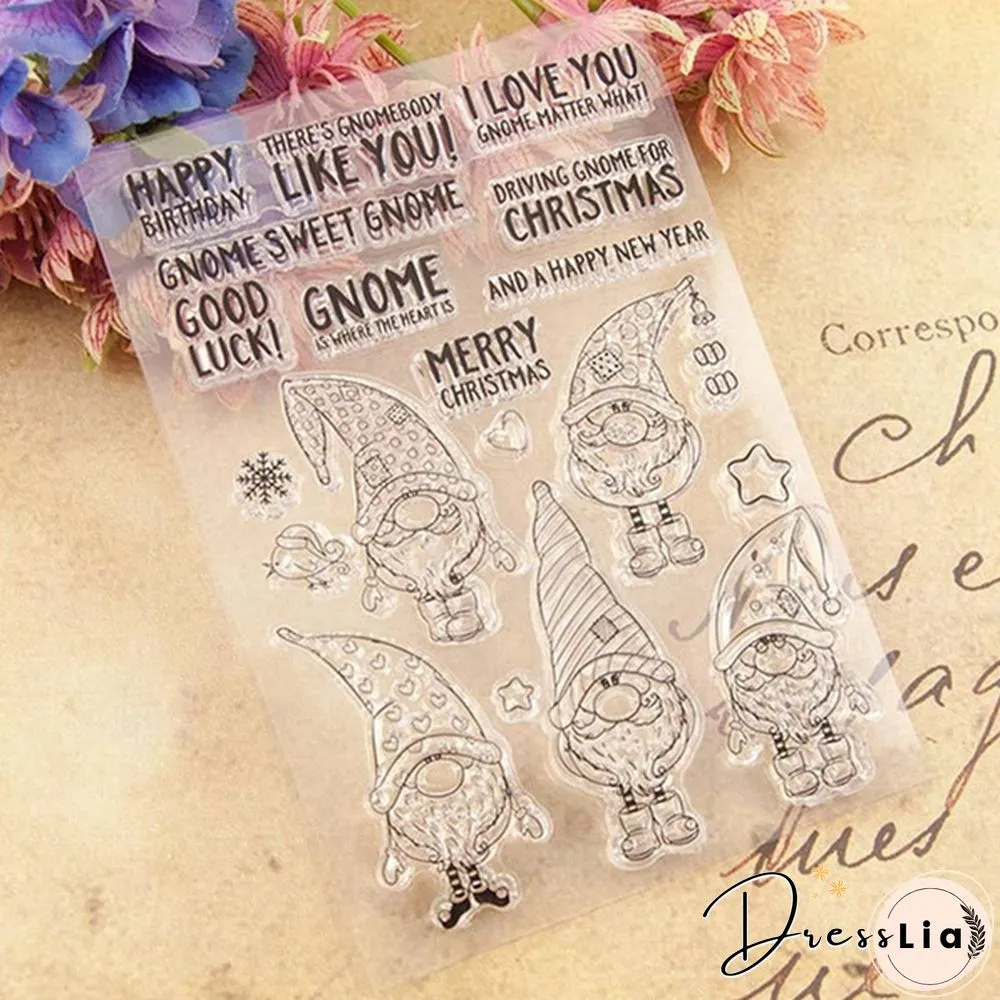 New Christmas Santa Clause Transparent Clear Silicone StampSilicone Stamp Cutting Dies Diy