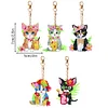 5Pcs DIY Diamond Painting Cat Keychain