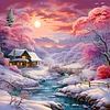 Diamond Painting - Full Round Drill - Snow Scene(Canvas|40*40cm)
