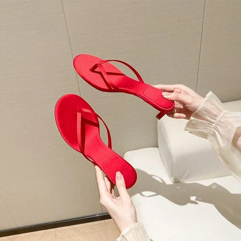 Tanguoant Tanguoant Heels Flip Flops Slippers Sandals Women Shoes Summer New Clip Toe Fashion Dress Women Shoes Slides Zapatos Mujer Pumps