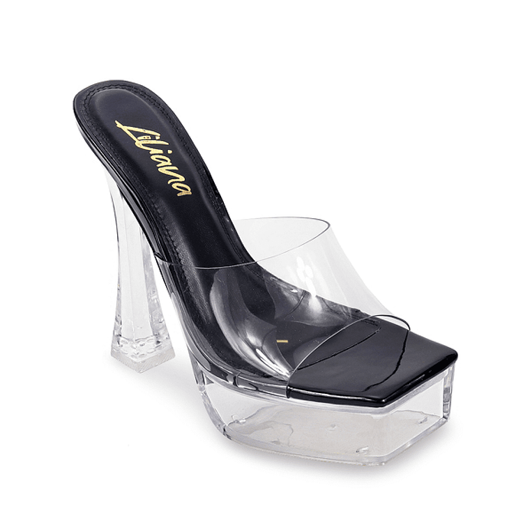 Clear Platform Heels Joleen-1 by Liliana