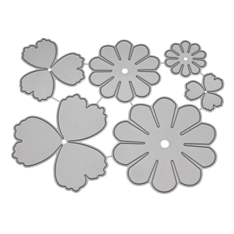 3D Flowers Set Die Cut Paper Blossom Metal Cutting Dies Christmas Stencil Scrapbooking Embossing 2019 New Craft Stamps And Dies