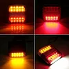 2Pcs Trailer Tail Lights 12V 26 LED Stop Tail Lights Submersible Boat Truck Lamp