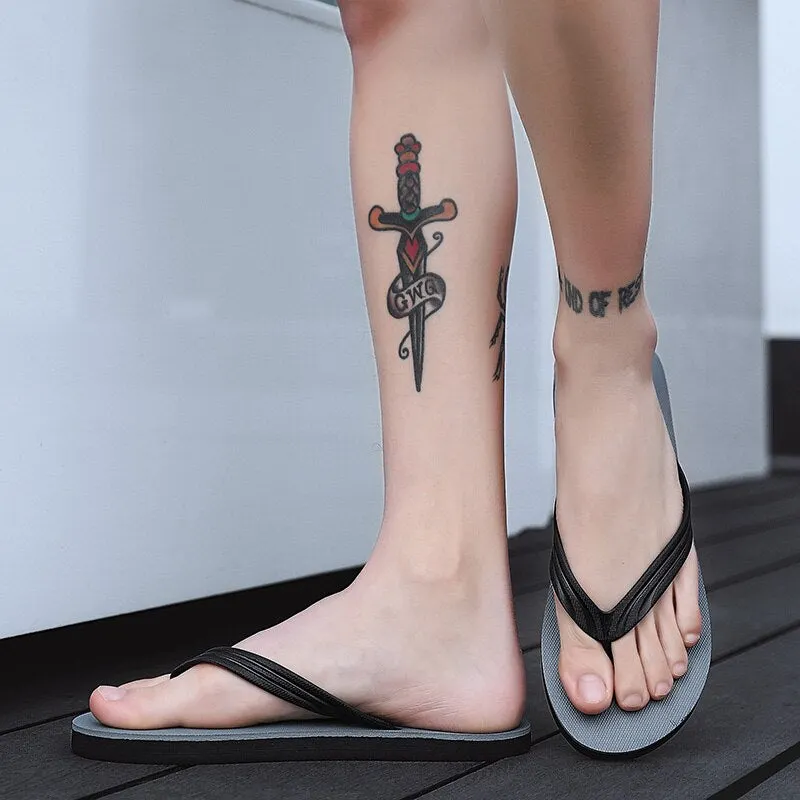 Men's Slippers 2021 New Summer Trend Fashion Personality Beach Flip Flops Outside Wear Non-Slip Wear-Resistant Flip-Flops Men