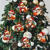 8Pcs Double Side Effect Acrylic Special Shaped Christmas Theme Xmas Trees Hanging Pendant Kits