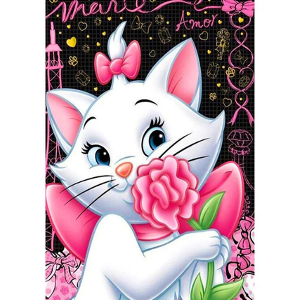 Diamond Painting - Full Round Drill - Marie Cat(30*40cm)