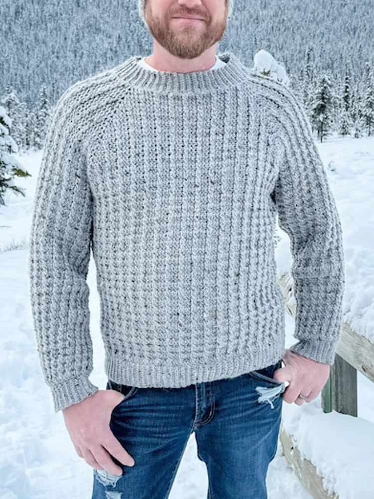 Vintage Twist Knit Men's Icelandic Sweater
