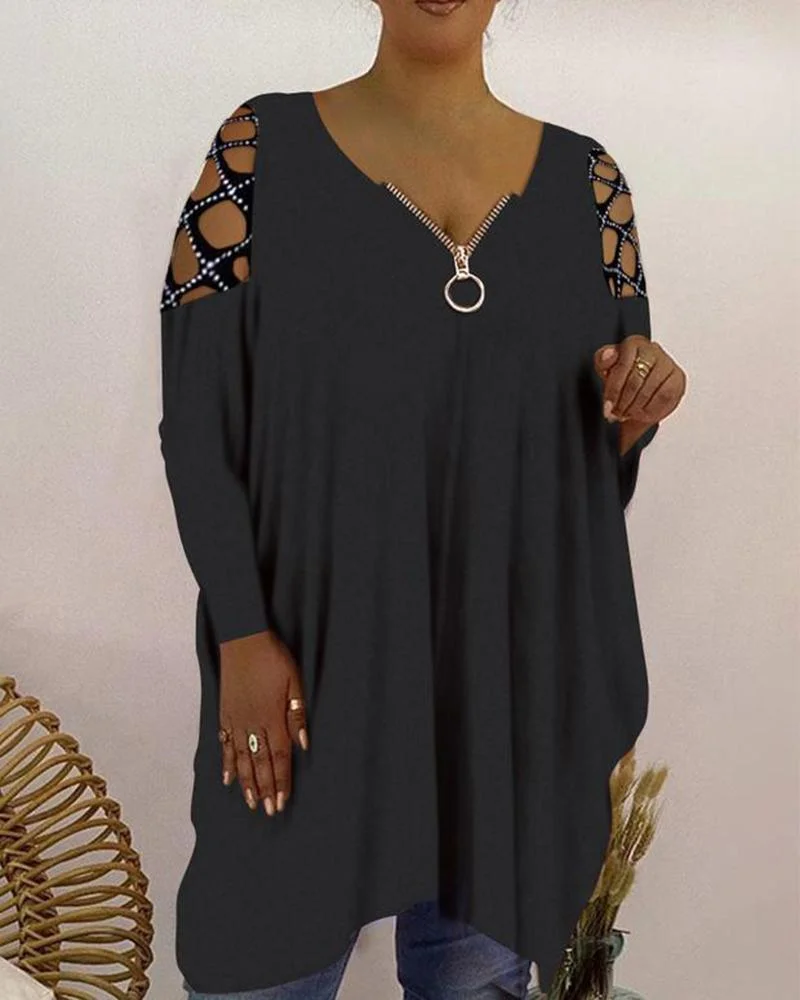 Woman's Printed Casual Long Sleeve T-shirt-18