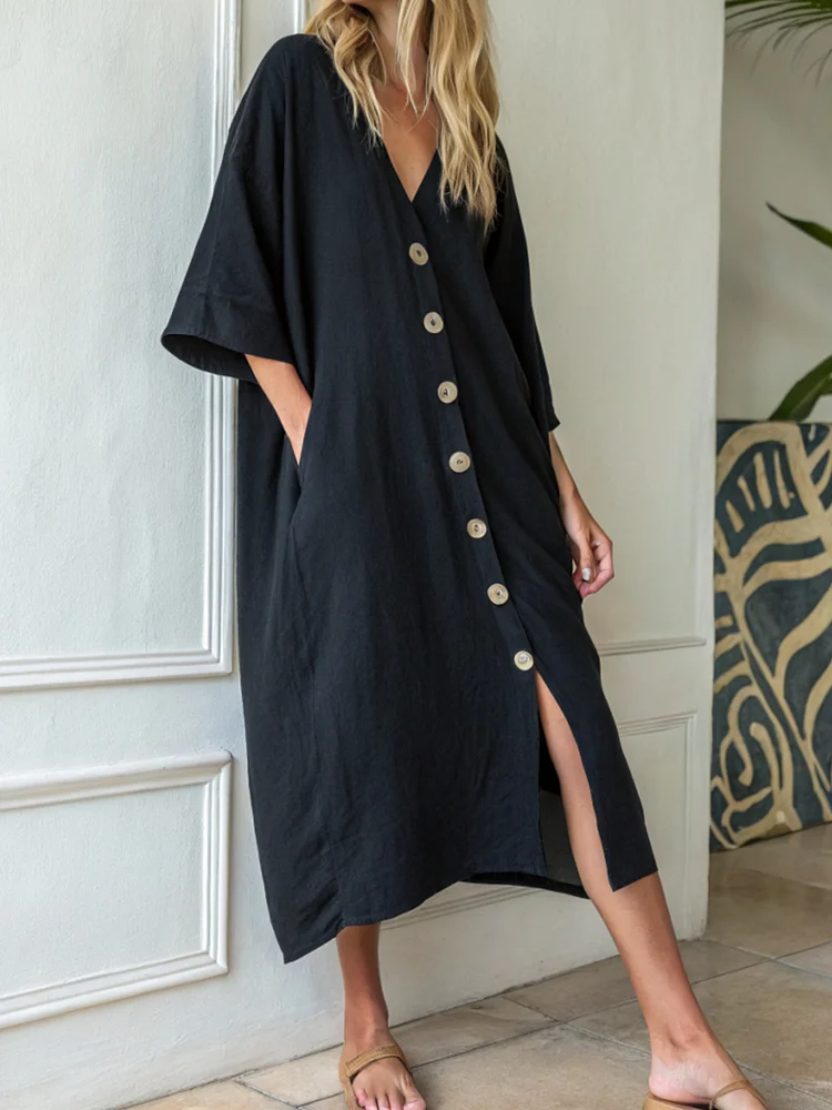 Linen Boho Printed Robe Cardigan