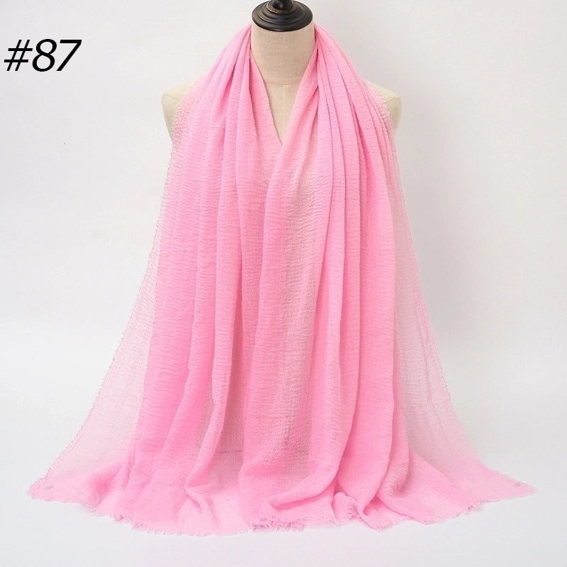 20 Pieces Fashion Solid Color Cotton Pashmina Scarves