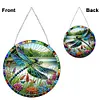 (Upgrade Size)DIY Double Sided Effect Diamond Painting Hanging Pendant Kit (Dragonfly)