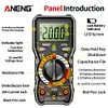 2000 Counts DC AC Voltage Tester Handheld NCV Digital Multimeter Tools (Black)