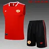 2025/2026 Manchester United Pre-Match Training Red Vest+Shorts Football1:1 Thai Quality