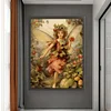 【Limited Stock Sale】Full Embroidery Cotton Thread11CT Print Retro Butterfly Girl Cross Stitch50x65cm tapestrymarket