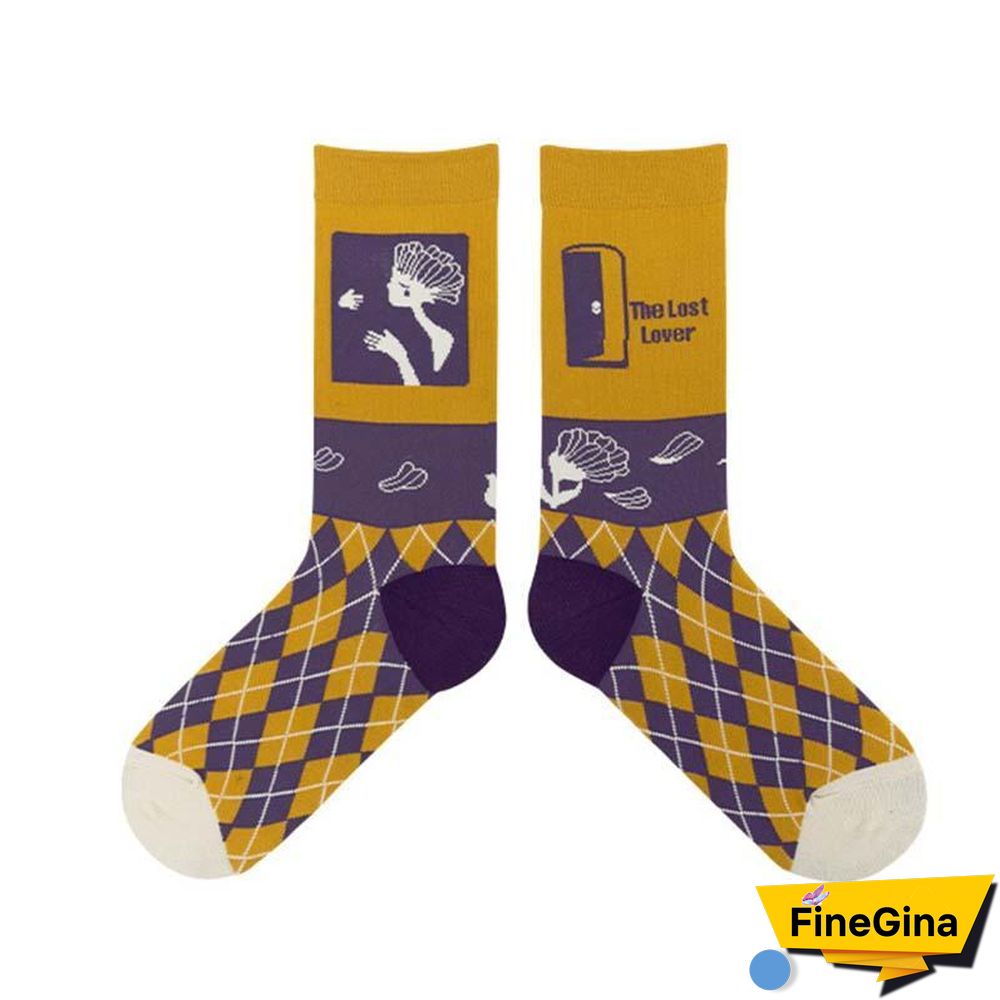 Illustration Pattern Socks