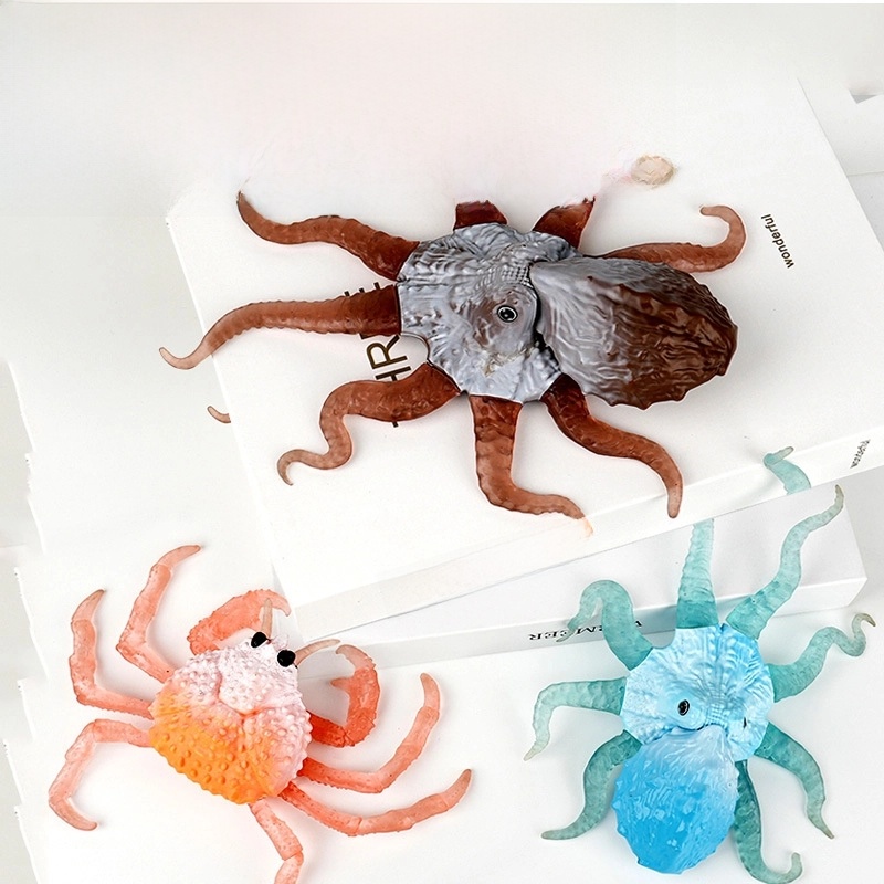 Simulation Of Marine Animals Underwater World Soft Glue Octopus Crab Model Vent Decompression Stretch Children's Toys