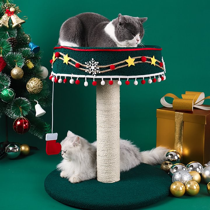 Christmas Cat Scratching Post Climbing Frame Scratching Post Cat Toys Scratching Post Sisal Rope Tree 1