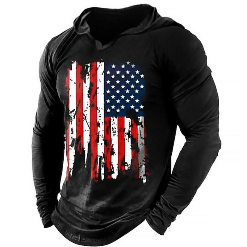 Retro T-shirt European and American Hip Hop Series Digital 3D Print Hoodie