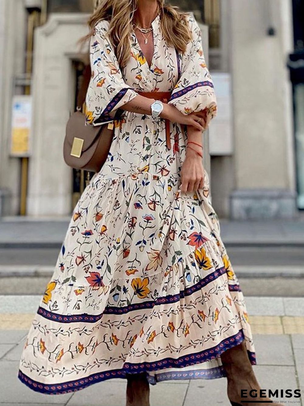 Fashion Printed Bohemian Long Dress | EGEMISS