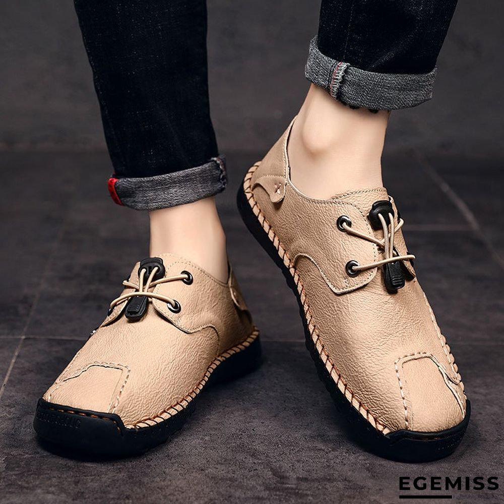 Mens Spring/Fall Casual/Daily Outdoor Oxford Shoes Walking Shoes Faux Leather Handmade | EGEMISS