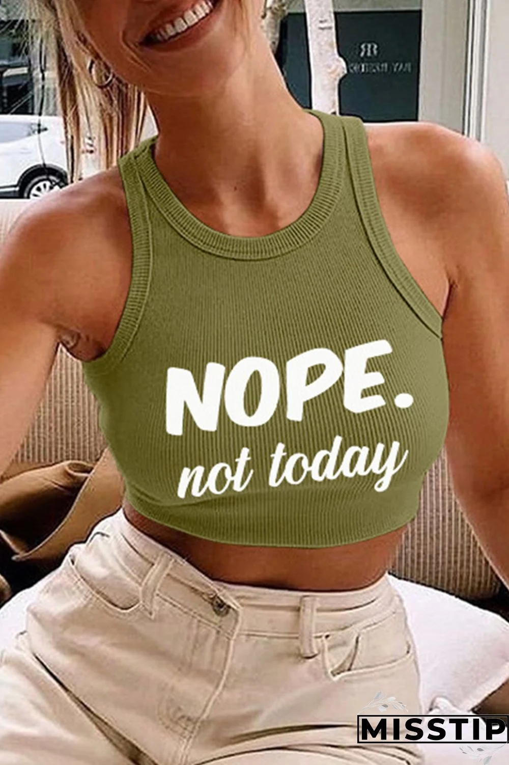 Black Casual Letter Print Basic O Neck Tops