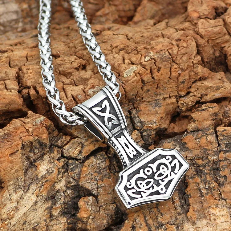 Coutureaura Thor Hammer Viking Amulet Norse Style Necklace