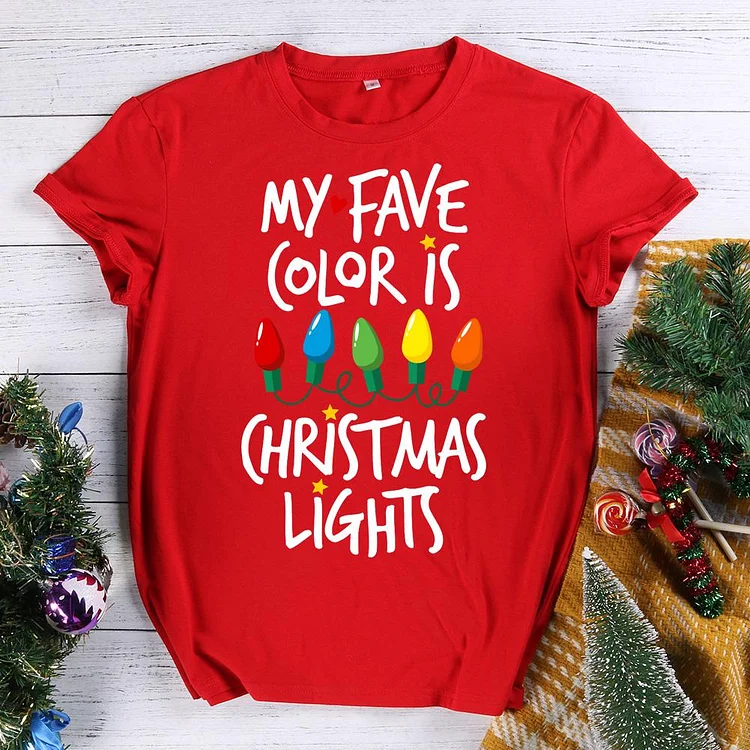 My Favorite Color is Christmas Lights T-Shirt-011323-Annaletters