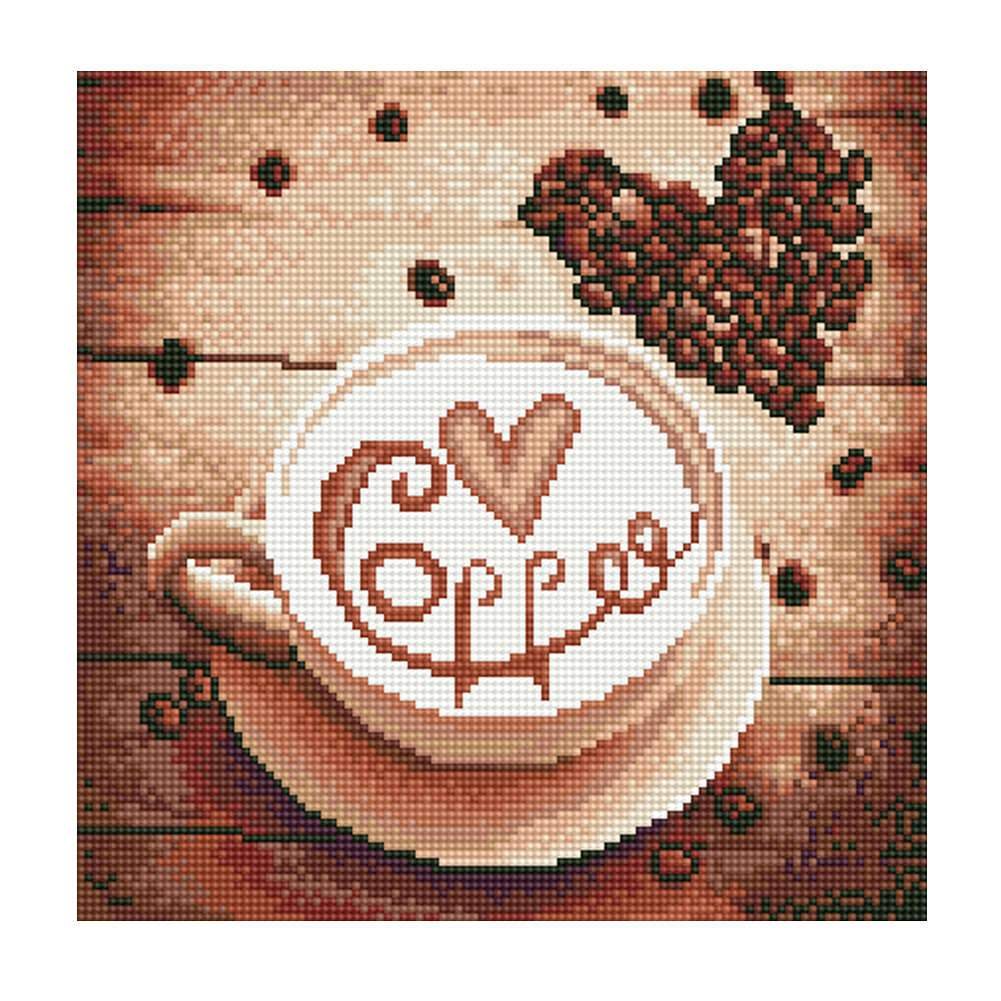 Full Round Diamond Painting Coffee (30*30cm)