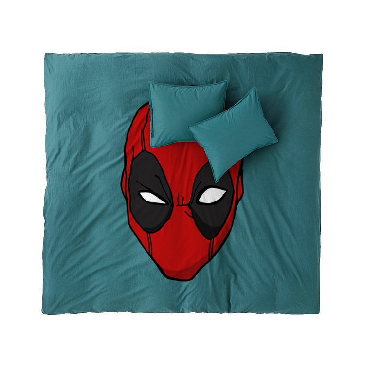 Angry Frown, Deadpool Duvet Cover Set