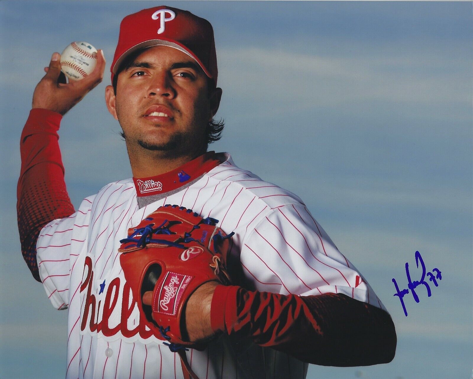 Autographed 8x10 YOEL HERNANDEZ Philadelphia Phillies Photo Poster painting - COA