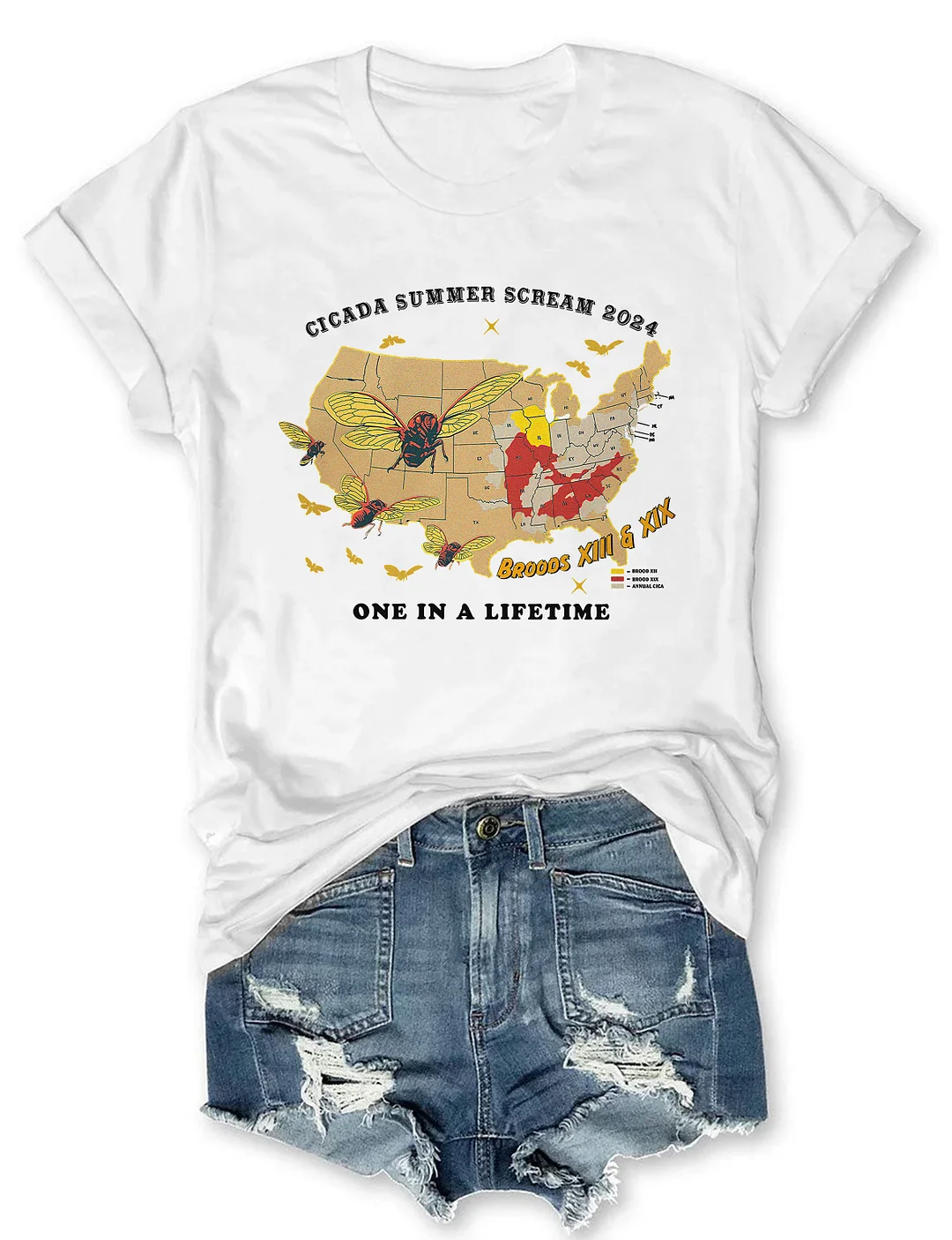 Cicadas Summer Scream Reunion Tour 2024 T-shirt