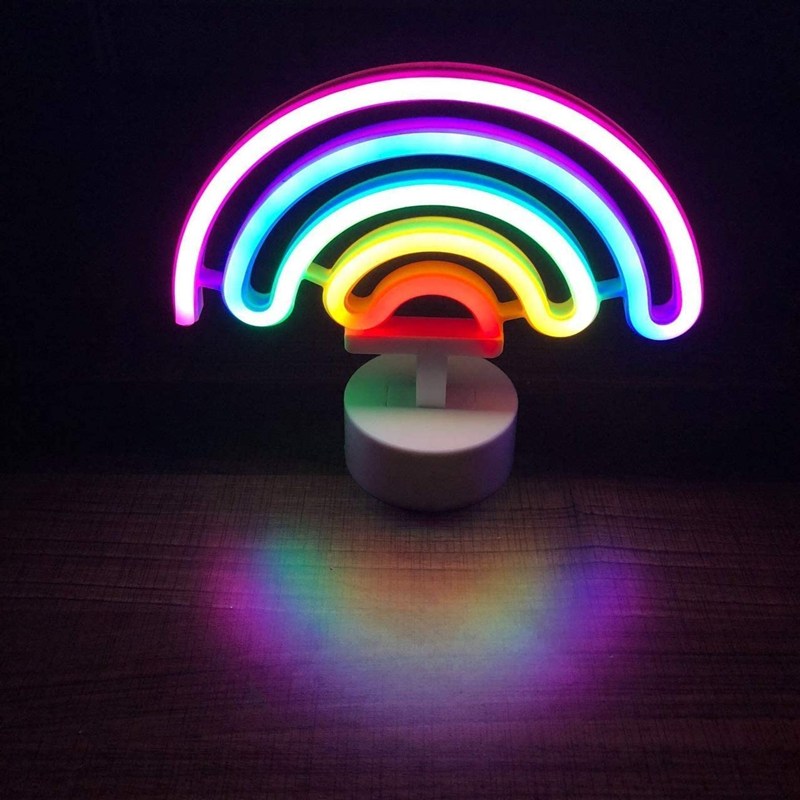 

Moon Rainbow Pineapple Base-Neon Night Light, 501 Original
