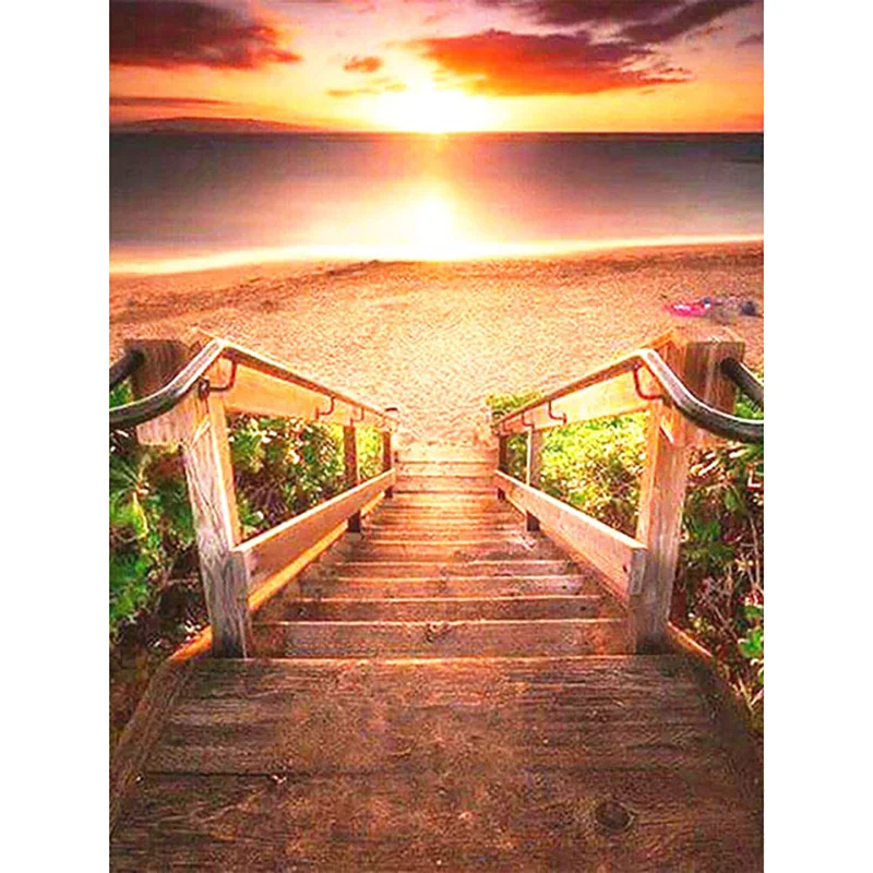 Diamond Painting - Full Round/Square Drill - Seaside Sunset(30*40 - 50*60cm)