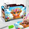 5D DIY Diamond Painting Art Decorative Storage Box Wood Storage Clutch (Yak)